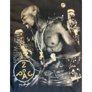 mens pro max TUPAC 2 PAC Shakur black graphic t shirt 4xl tall *A4